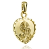 Medalik złote serce z Matką Boską Częstochowską pr.585